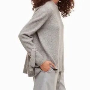 The Group by BABATON Malcorra Sweater S Grey Alpaca Wrist Tie Crew Neck